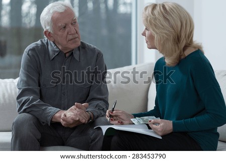 Old marriage sitting and solving financial difficulties