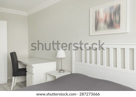 Picture of contemporary white and gray interior