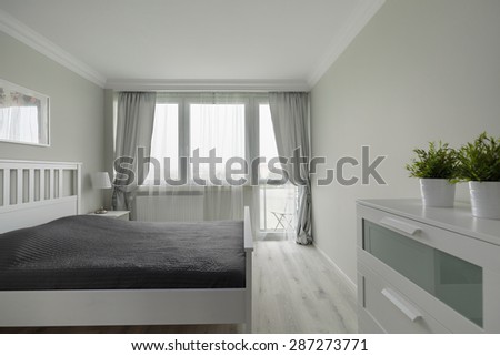 Comfortable marriage bed in luxury modern bedroom