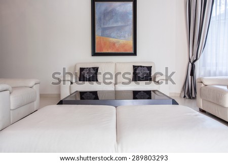 Interior of living room in modern style Interior of living room in modern style