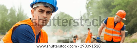 Tired construction worker is thinking about perspectives