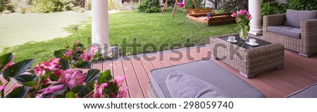 Picture of designed porch with garden furniture