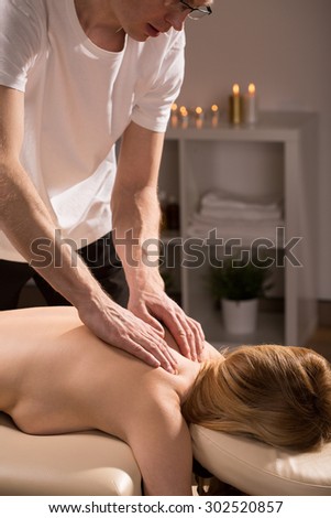 Massage set free from tension and back pain