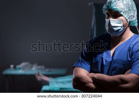 Doctor is waiting for patient to be ready for operation