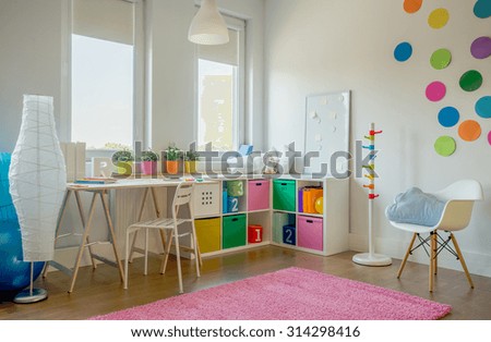 Colorful designed kids room
