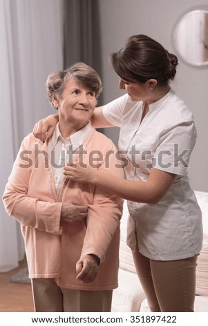 Image of senior having professional medical home care
