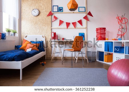 Image of new child bedroom and study room combination