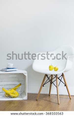 Relaxing area in simple scandinavian style