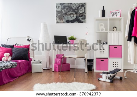 Stylish girl for room, bedroom and study room combined