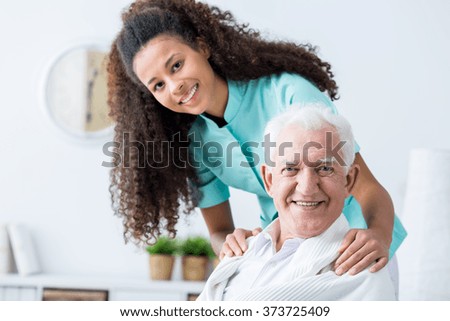 Image of elderly man having private home care