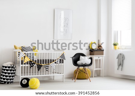 Shot of a stylish nursery room