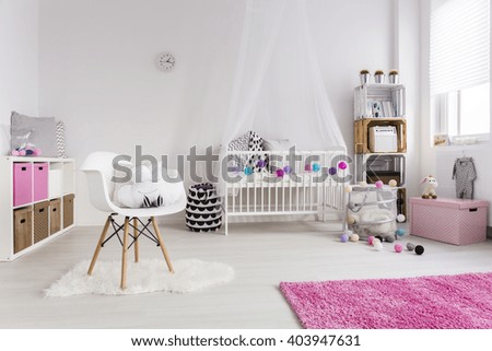 Shot of a cosy nursery room for a girl