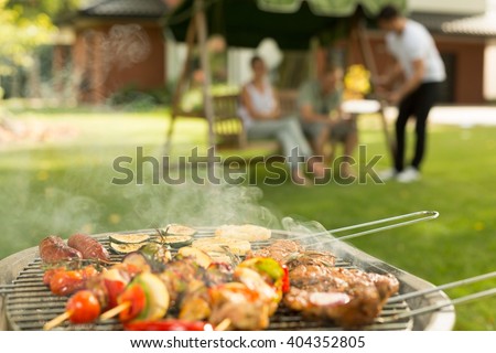 Barbecue party - delicious food on the grill
