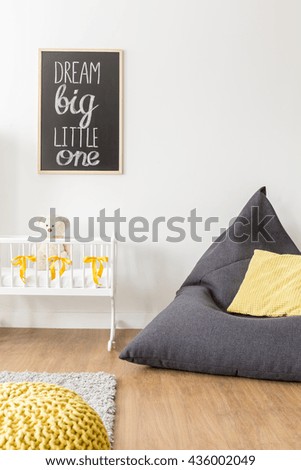 Cropped picture of a bright modern nursery room