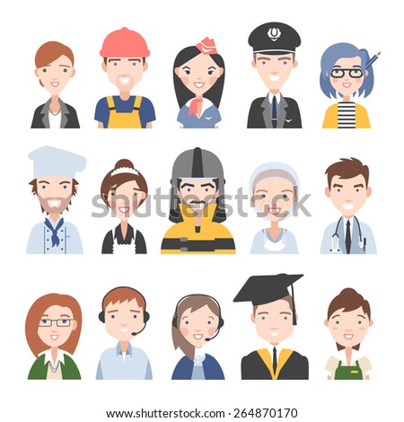 People of different professions. Vector.