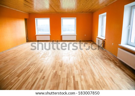 Empty orange room