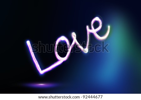 Love in Freeze-light used for greetings cards, web design element, presentation backgrounds, CD cover or for other purposes.