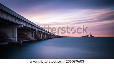 The sunshine sky way bridge in St Petersburg