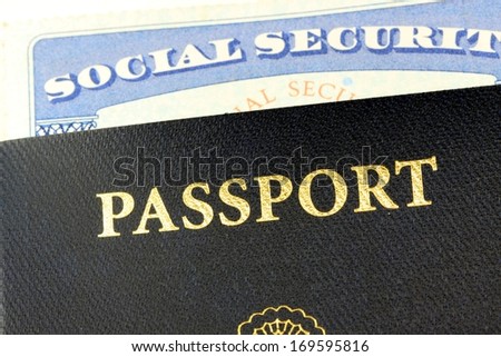 Travel documents - Social security card and United States passport