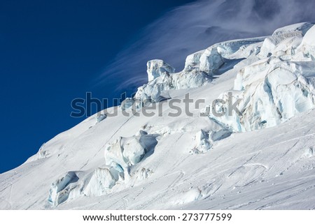 Glacier Melt on Mount Baker, Washington State Mountains