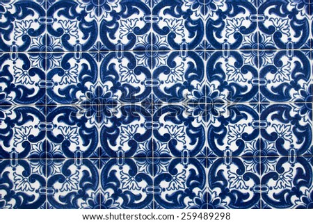 Traditional portuguese tile, azulejo