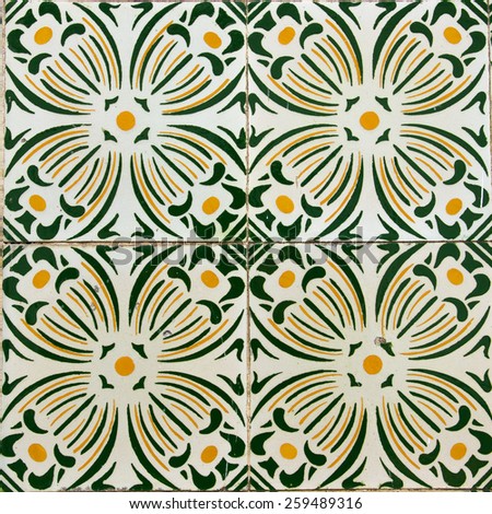 Traditional portuguese tile, azulejo
