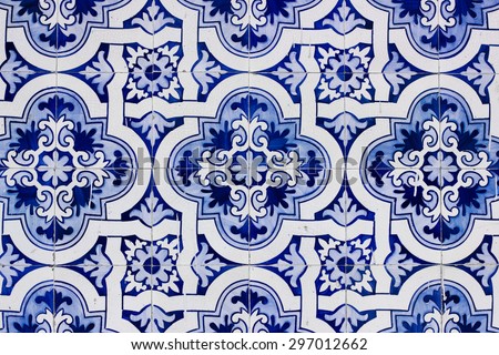 Traditional portuguese tile. Azulejo