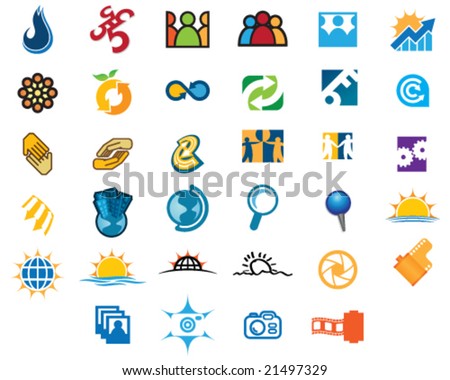 A Set Of Icons For Logos Stock Vector Illustration 21497329 : Shutterstock