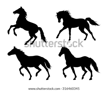Running Horse Silhouette Image | Download Free Vector Art | Free-Vectors