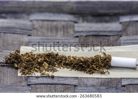 Tobacco in Rolling Paper with a Slim Filter