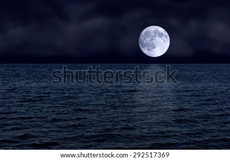 Full Moon over Sea