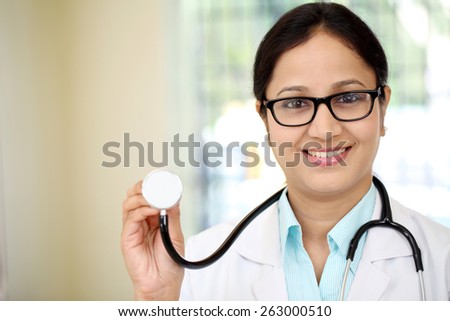 Portrait of Indian female doctor