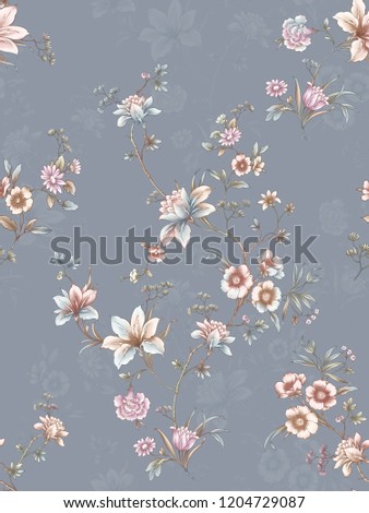 Hand-painted flowers, patterns, elegant flowers