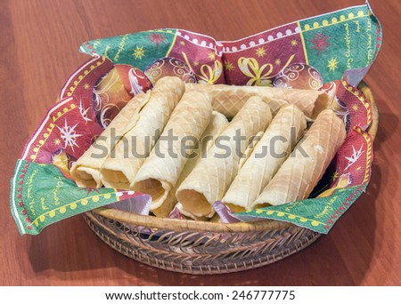 Wafer rolls on the table