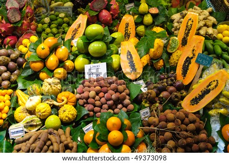 fruit stall in the fruit&vegetable market