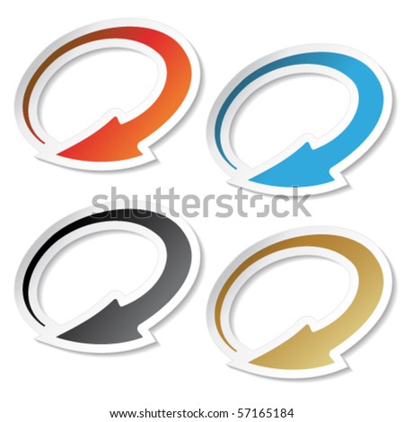 Vector Arrow Stickers - 57165184 : Shutterstock