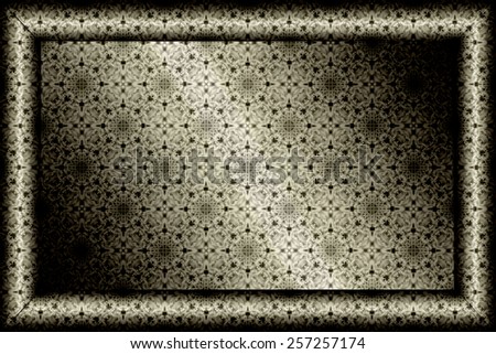 patterned frame with background metallic color