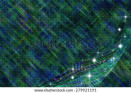 blue and green abstract background with stripes and sparks