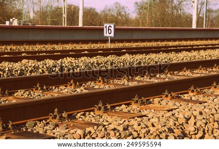 Rail track on 16th kilometer