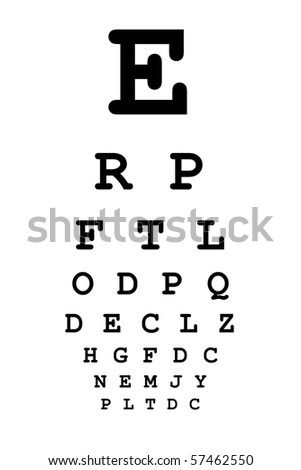 Medical eye chart for vision testing