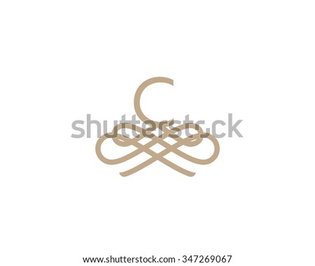 Abstract monogram elegant flower logo icon design. Universal creative premium letter C initials ornate signature symbol. Graceful sign.