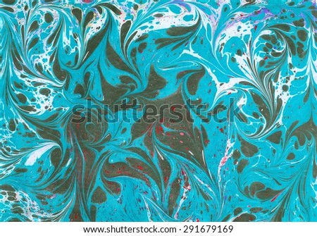 Abstract ebru green color background