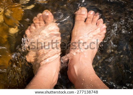 Foot Soak with water streams before doing pedicures.