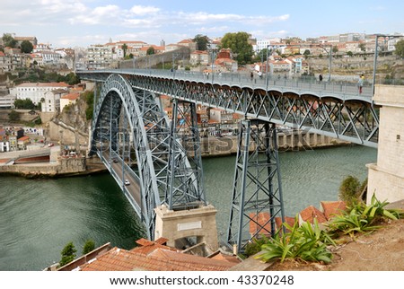 Dom Luis Bridge (Porto - Portugal) Stock Photo 43370248 : Shutterstock