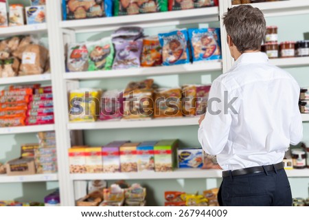 man shopping food