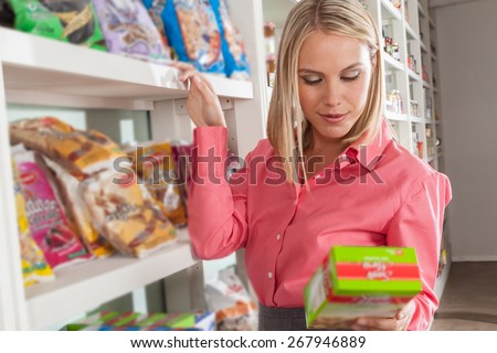 woman shopping food