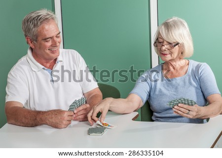 Couple playing cards