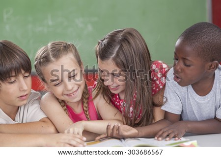 Pupils reading togethers