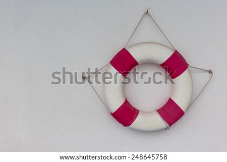 life saving float in white background