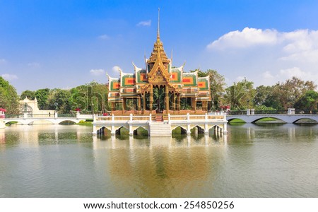 ancient classic palace of  king the fifth of Thailand, public place for tourist and study history